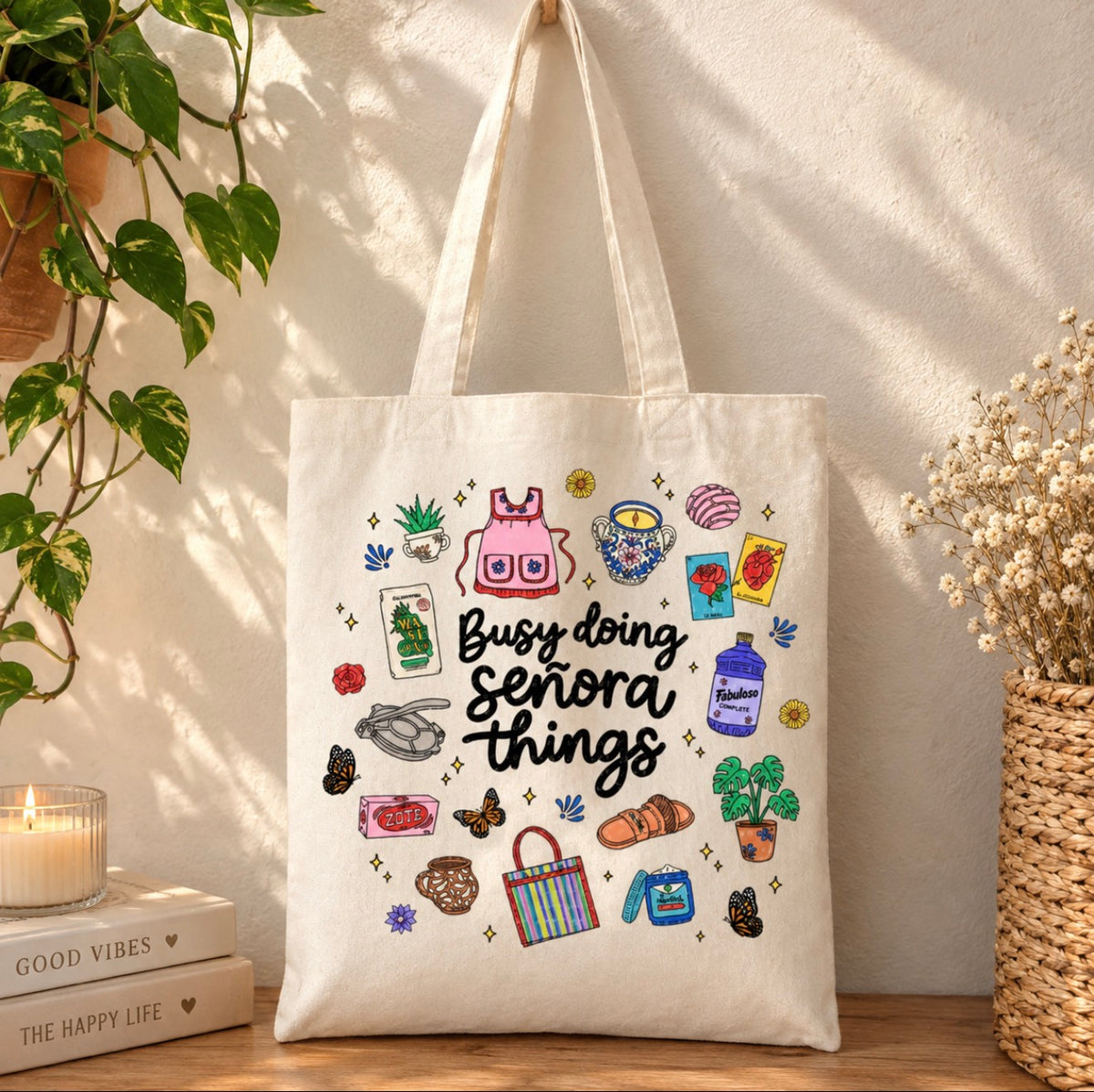 Busy doing señora things totebag